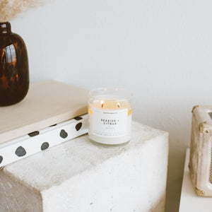 Seaside + Citrus Glass Tumbler Soy Candle